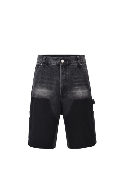 Мъжки къси дънки Black Dark Block SS25