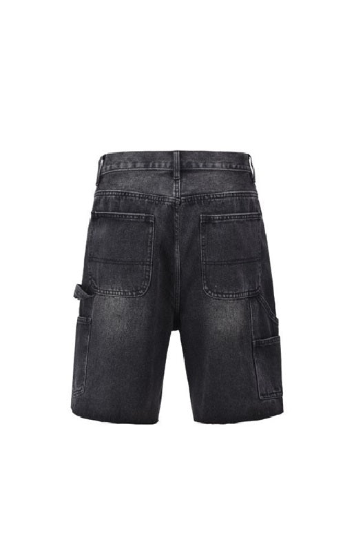 Мъжки къси дънки Black Dark Block SS25