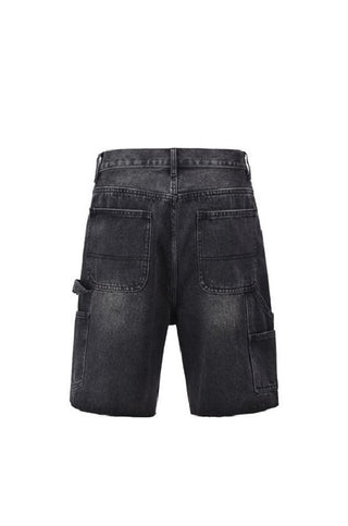 Мъжки къси дънки Black Dark Block SS25