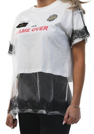 Moderne YONCY T-shirt in ZWART