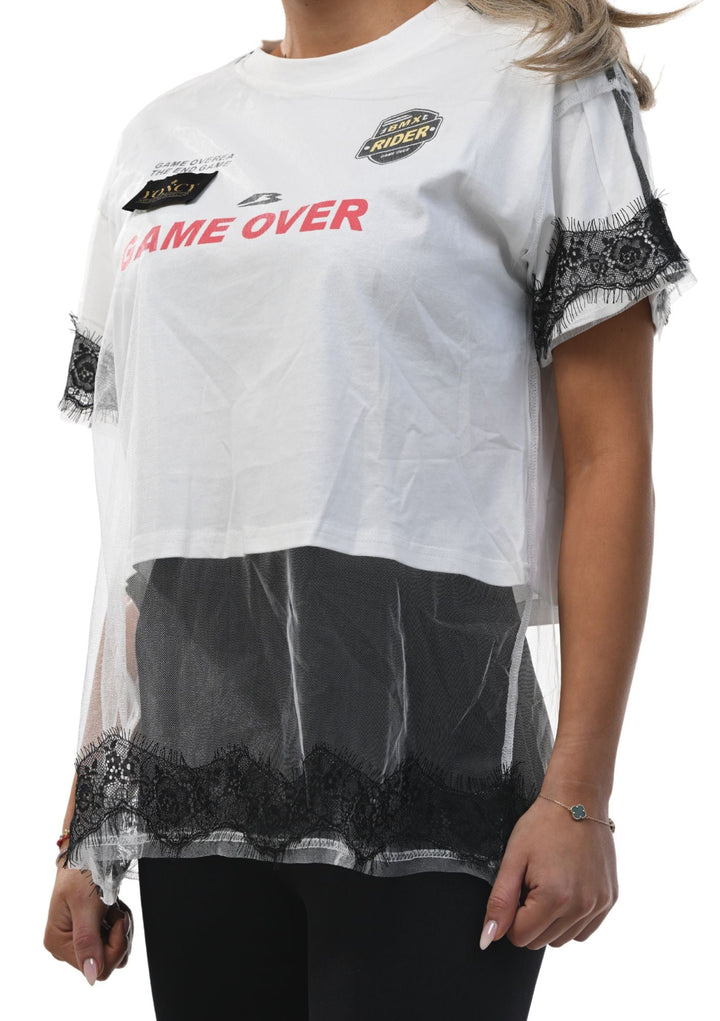 Moderne YONCY T-shirt in ZWART